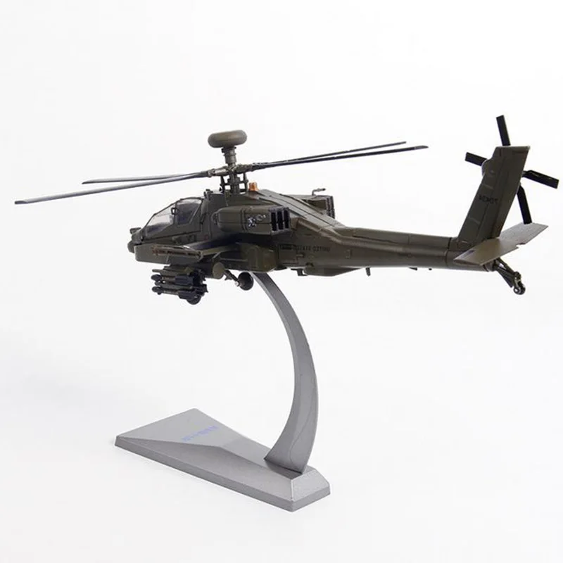 Американский 1/72 масштаб США AH-64A вертолет Apache армейский металлический истребитель авиационный самолет статическая модель для взрослых детей коллекция игрушек