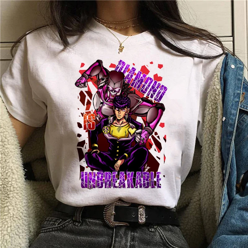 Футболка крутая JoJo Необычные Приключения графический принт футболка Homme японский аниме стиль футболка размера плюс хлопок мягкие Топы Футболка мужская - Цвет: 1339