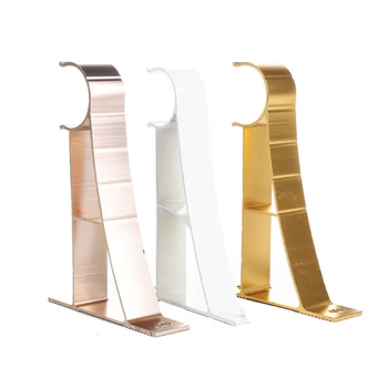 

Curtain Rod Bracket Window Accessories Fixed Sturdy Support Metal Structure Hanging Adjustable Easy Install DIY Home Hook 10pcs