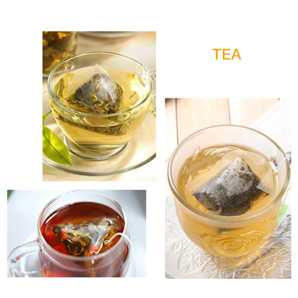 100 шт./лот чайные пакетики 5,5X7 см пустые ароматизированные чайные пакетики со струной Heal Seal, фильтровальная бумага для травяной листовой чай