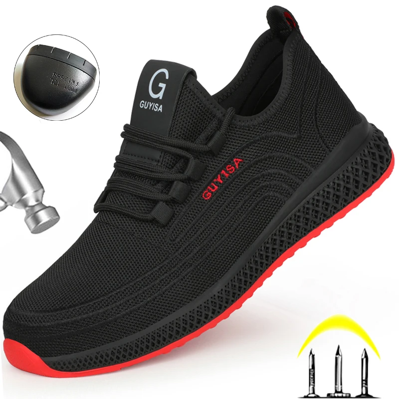 High Quality Safety Shoes Men Indestructible Working Sneakers Men Steel