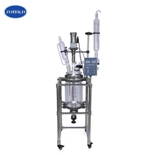 

ZOIBKD 10L Laboratory Double layer Vacuum Jacketed Glass Reactor/ Pilot Jacketed Chemical Reactor/ Continous Stirred Reacti