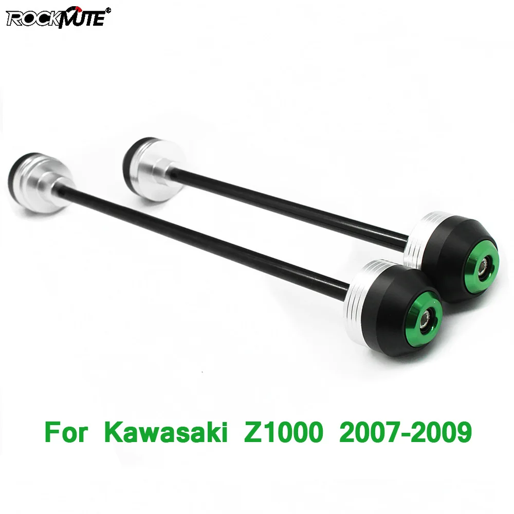 

Motorcycle POM Axle Fork Crash Sliders For KAWASAKI Z1000 2007 2008 2009 Front Rear Wheel Protector Circle Decoration