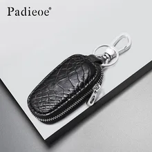 Padieoe держатель для ключей, органайзер, умный кожаный брелок, сумка для ключей, кошелек, держатель, кошельки, porta chaves llaves, Крокодиловая Кожа