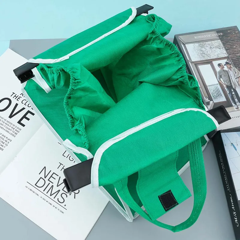 Многоразовые большие сумки на колесиках, сумки для покупок, переносные зеленые тканевые сумки, складные сумки-тоут