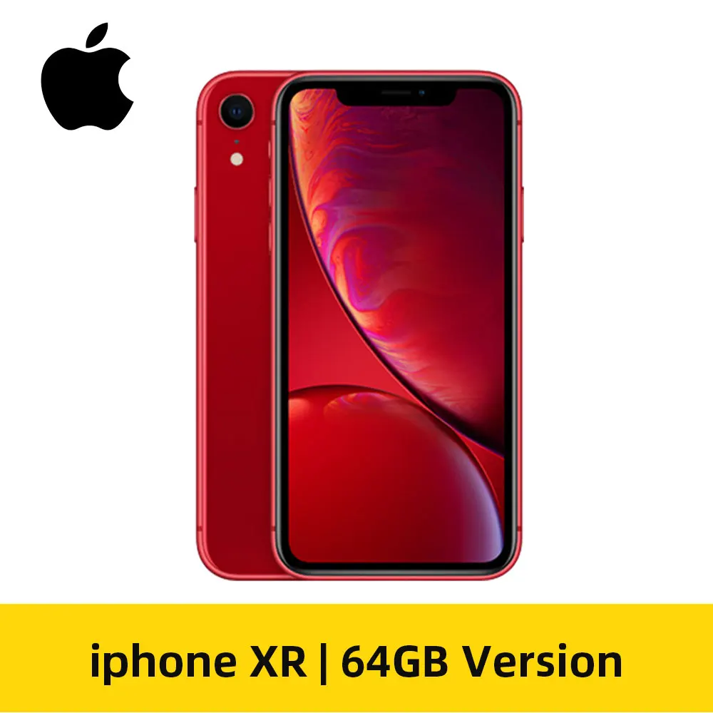 64GB Red Смартфон Apple iPhone XR, 6,1 дюймов, retina HD, ips дисплей, A12, бионический процессор, 64 ГБ/128 Гб ПЗУ, IOS, 4G, Lte, Apple, телефон IP67 - Цвет: 64GB Red