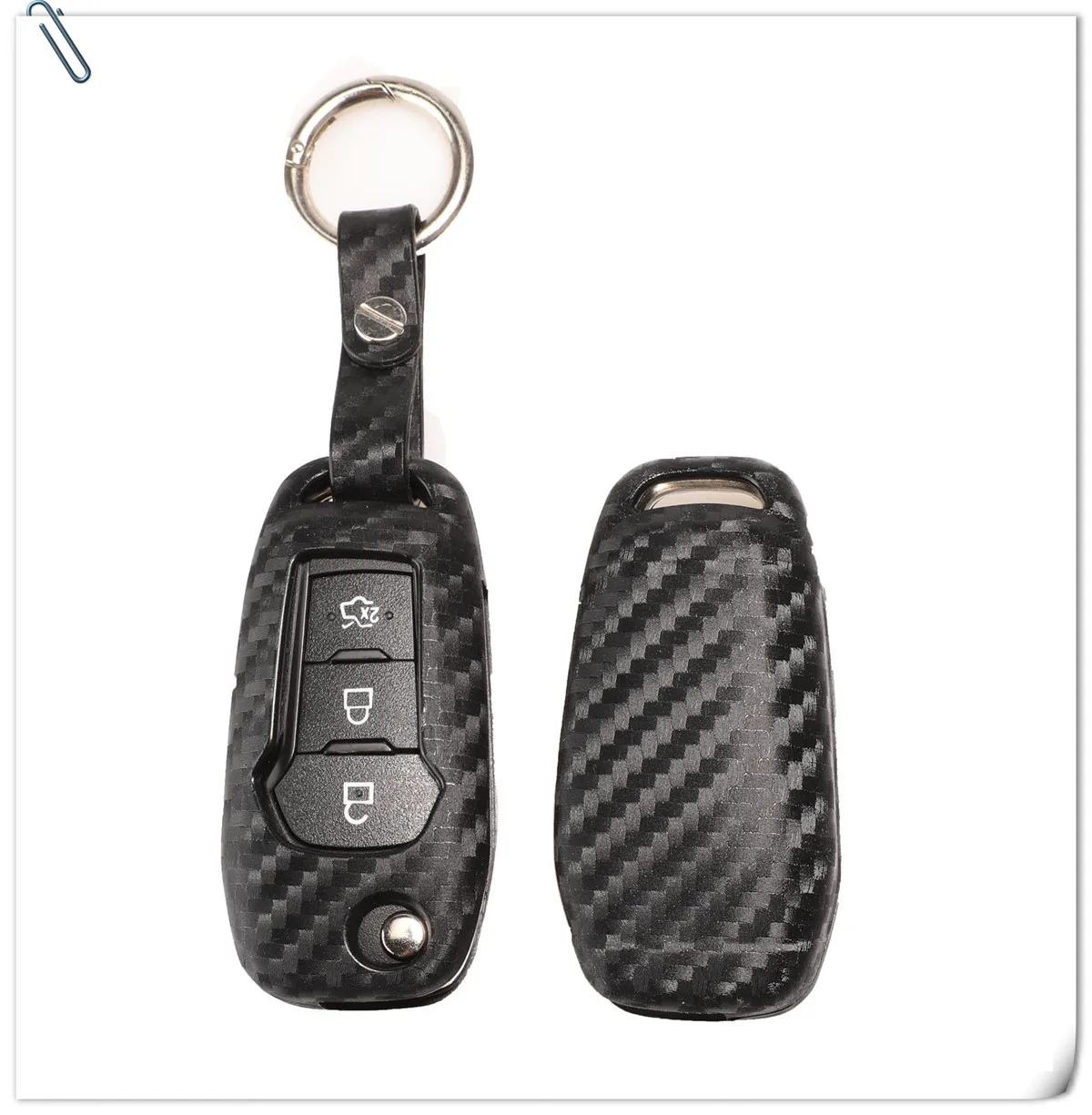 Keyforkess portachiavi con telecomando in Silicone stile fibra di carbonio per Ford Escort Titanium Mondeo Everest Explorer Kuga Ka Mustang 8 Keyforkess portachiavi con telecomando in Silicone stile fibra di carbonio per Ford Escort Titanium Mondeo Everest Explorer Kuga Ka Mustang - H5a5d1a6fa9f24818adc1db416859bcd96