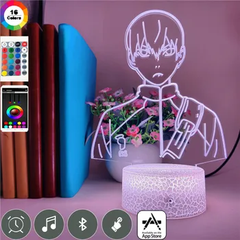 

Anime 7 Colors Changing Clock Base Table Lamp Haikyuu Volleyball Junior for Children Study Event Prize Gifts 3d Led Nightlight