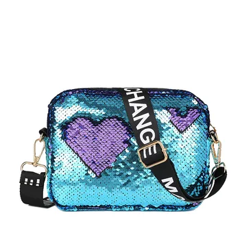 

New Season Fashionable Ladies Sequins Women Shoudler Bag Bling Glitter Crossbody Bag for Womens Soft Transparent Bag JD06301