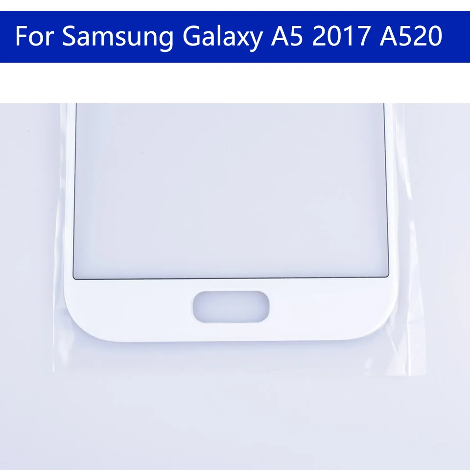 A520 для Samsung Galaxy A5 A520 A520F SM-A520F SM-A520F/DS сенсорный экран Переднее внешнее стекло сенсорный экран Замена объектива 5,2"