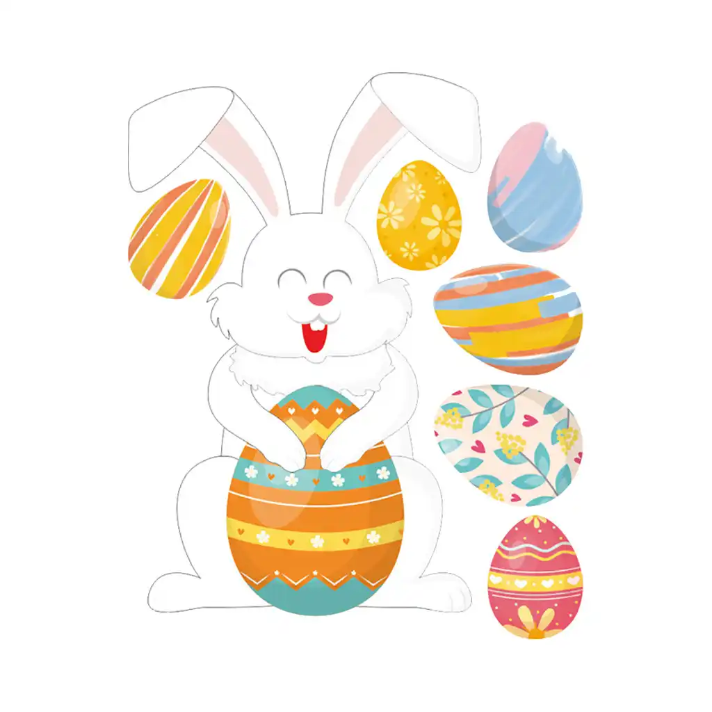 Wall Stickers Easter Stickers Refrigerator Stickers Decorative Graffiti Cute Rabbit Pattern Stylish Home Decoration Sticker Wall Stickers Aliexpress