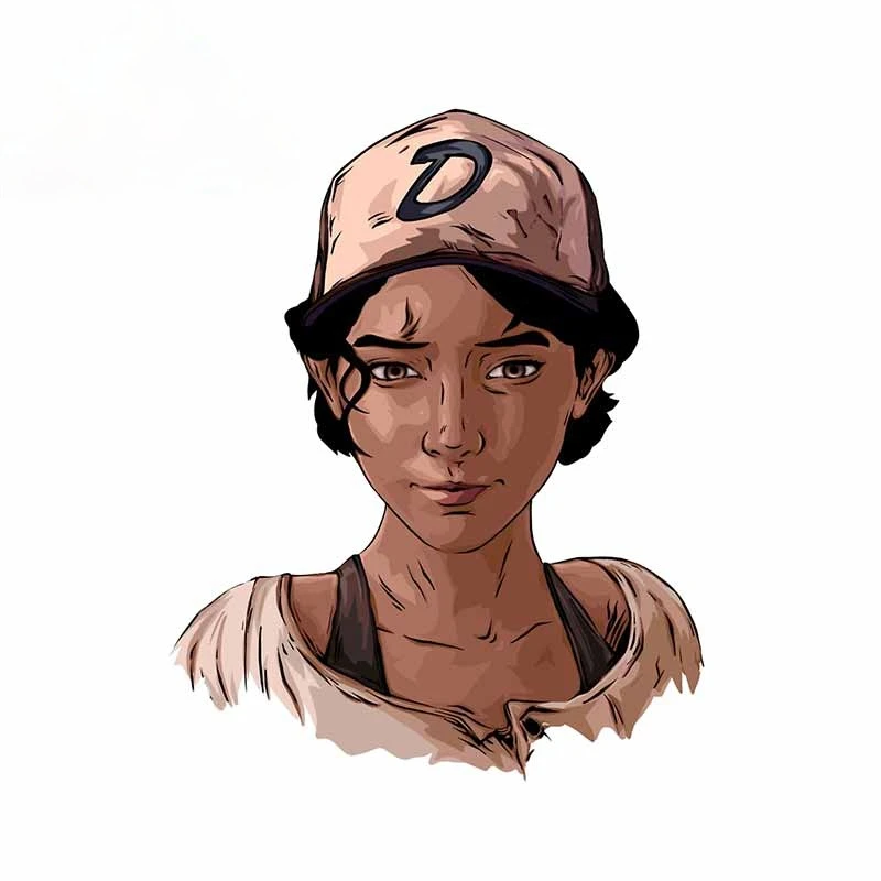 13cm for Clementine The Walking Dead Car Windows Stickers Personality