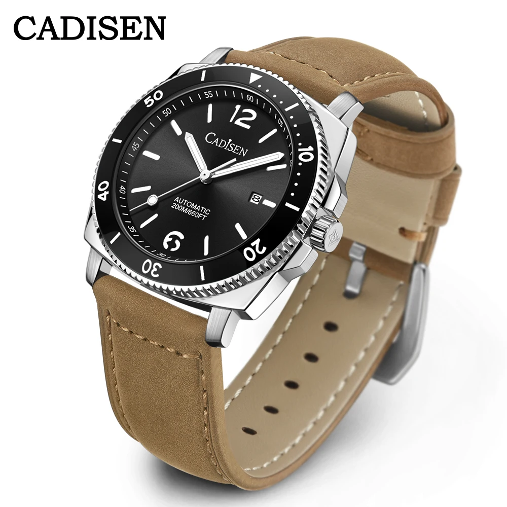 CADISEN 2022 New Watch Japan Miyota 8215 Movement Diver 20Bar Waterproof Automatic Machinery Business Casual Luxury Wristwatch | Наручные