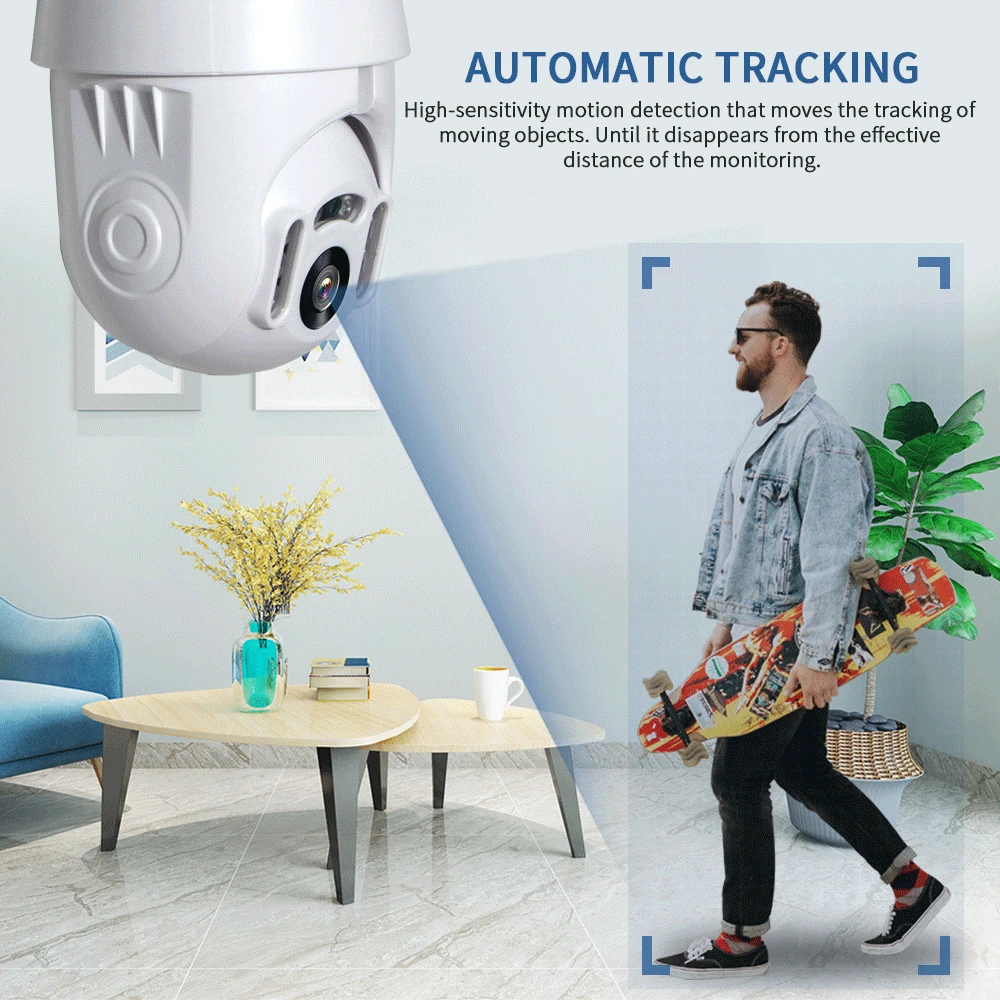  INQMEGA 1080P Tuya Auto Tracking Wifi Camera IP WiFi Security Home PTZ Speed Dome CCTV IR Onvif Out - 4.00037E+12