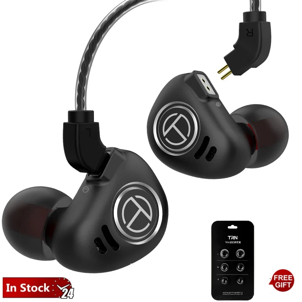 TRN V90 1DD + 4BA HIFI гибридные наушники вкладыши спортивные для бега гарнитура Bluetooth