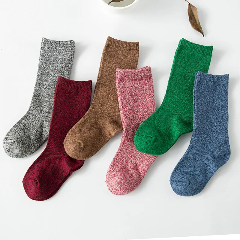 

CHILDREN'S Socks zhuo shang mian pin Children's Socks South Korea Autumn And Winter New Style Solid Color Ethnic Baby Bunching S