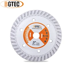 BGTEC – disque de coupe en diamant, 3 ", 75MM, 1 pièce, pour scie Turbo, granit, béton, pressé à chaud, épaisseur 2mm 