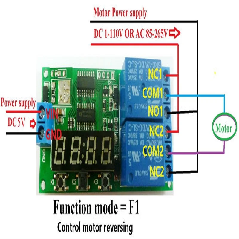 DC 5 В 2 канала 9 Функция реле таймера задержки модуль контроллер двигателя обратный цикл петли таймеры Блокировка задвижка переключатель светодиодный