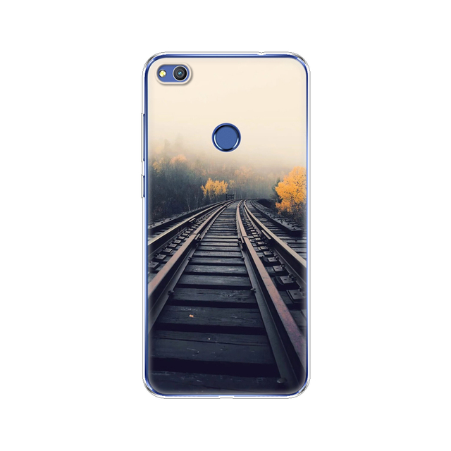 phone case for huawei honor 8 lite soft tpu silicon back cover 360 full for honor 8 liteprotective printing clear coque