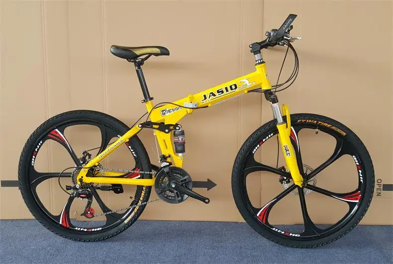 Folding Mountain Bike mountain bike 26-inch steel 21-speed bicycles dual disc brakes variable speed road bikes racing bicycle