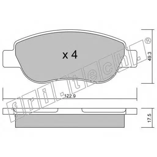 Колодки тормозные дисковые RENAULT fri.tech. 797.0