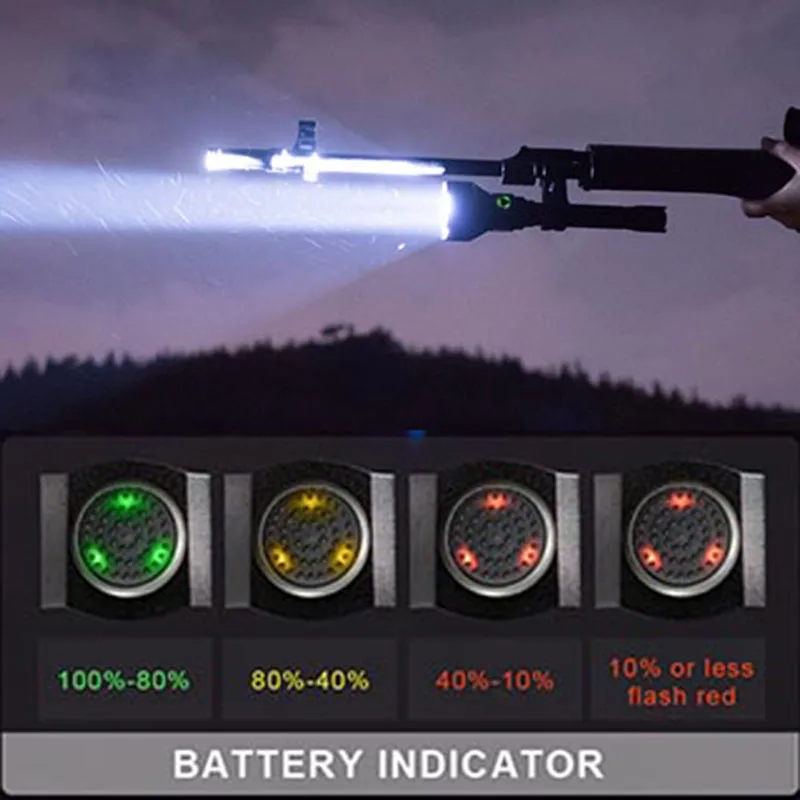 Trustfire T70 тактический флэш-светильник винтовка оружейный светильник XHP35 Led 2300LM охотничий фонарь Водонепроницаемый головной светильник(18650 батареи опционально