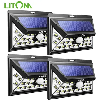 

Litom CD011 LED Solar Powered Lights Lamp Outdoor Wireless Motion Sensor Lighting Security Waterproof Wall Spotlights For Garden