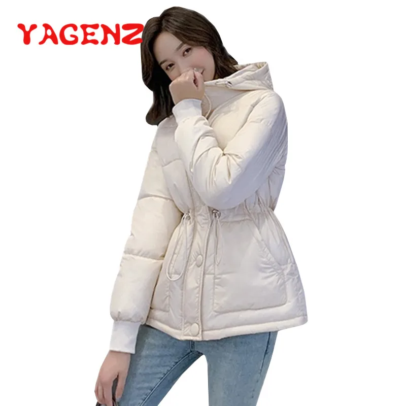 

YAGENZ Casual Thick Parka Overcoat Winter Warm Fashion Outerwear Coats Women Plus size Streetwear Hooded Jacket Coat Female 459