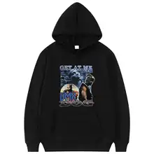 

2021 New Fashion Design Rapper DMX DOG Hoodie GTE AT ME Letter Print Hoodies Men Women Hip Hop Vintage Hooded Black Harajuku Top