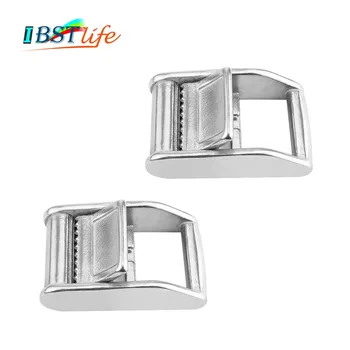 

2PCS SS316 Cam Buckle Ratchet Buckle Tie Down Strap or Webbing Cargo Lashing Lash Luggage Bag Belt Metal Buckle