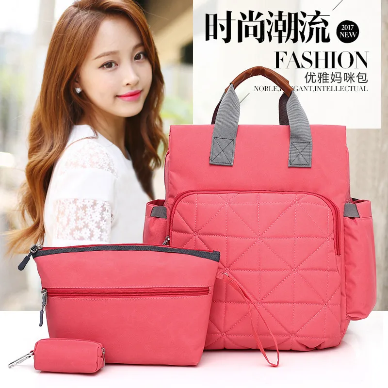 

2018 New Style Backpack Multi-functional Picture Diaper Bag Large Capacity Waterproof Fashion Mom And Baby Backpack