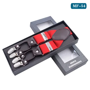 

Fad Men Suspenders Unisex Adult Suspenders red Elastic Y-Shape Strap Pants Trousers Adjustable Braces Clip-on belts best Gift