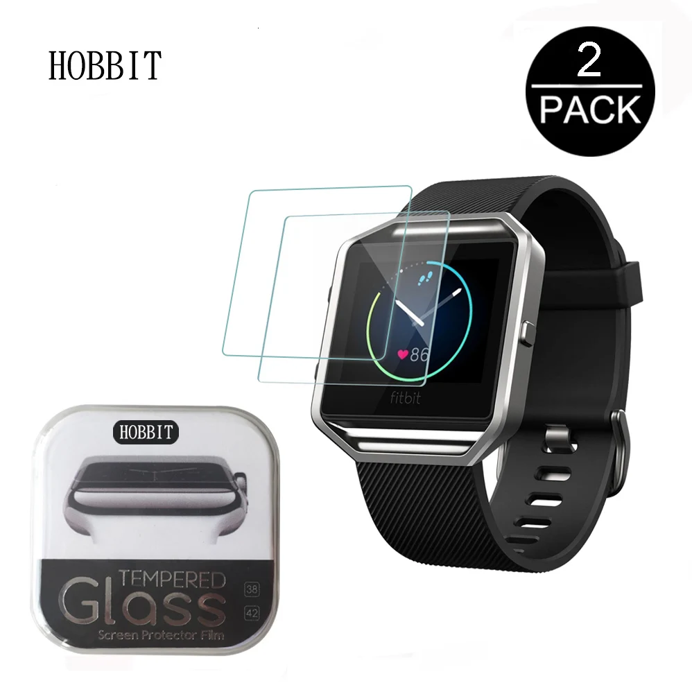 2 упаковки для Fitbit Blaze 0,3 мм 2.5D 9H прозрачная защитная пленка для экрана из закаленного стекла спортивные Смарт-часы защита кожи Аксессуары для часов