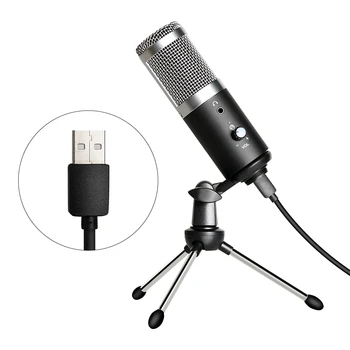 

Hot Selling USB Computer Microphone USB Mic For PC Live Streaming Condenser Microphone Professional Studio Recording Gaming