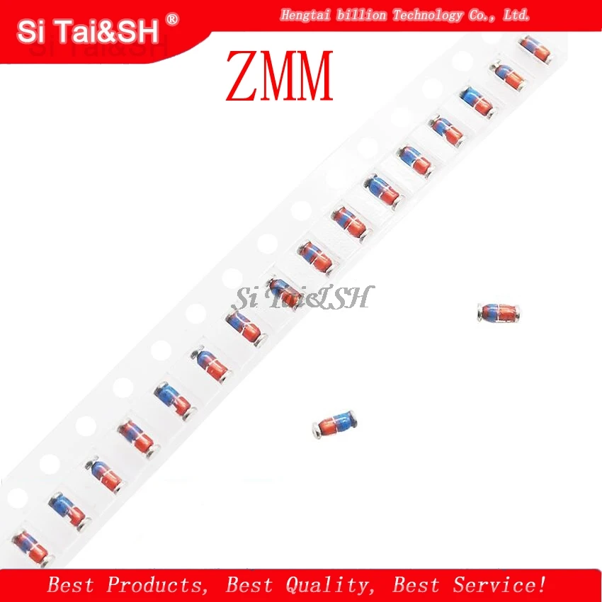 

200PCS ZMM 3V 3V3 3V9 4V7 5V1 7V5 8V2 10V 12V 15V 16V 18V 20V 24V LL34 SMD diode package 1/2W 0.5w Chip diode