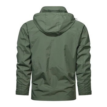 Men Outdoor Waterproof Jacket Windbreaker Coat Hiking Rain Camping Fishing Tactical Male Clothing Breathable Jackets Plus Size 3