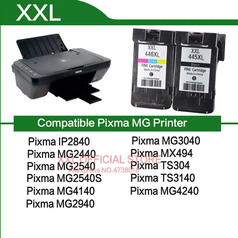 Pg-445 Pg445 Xl Ink Cartridge For Canon 