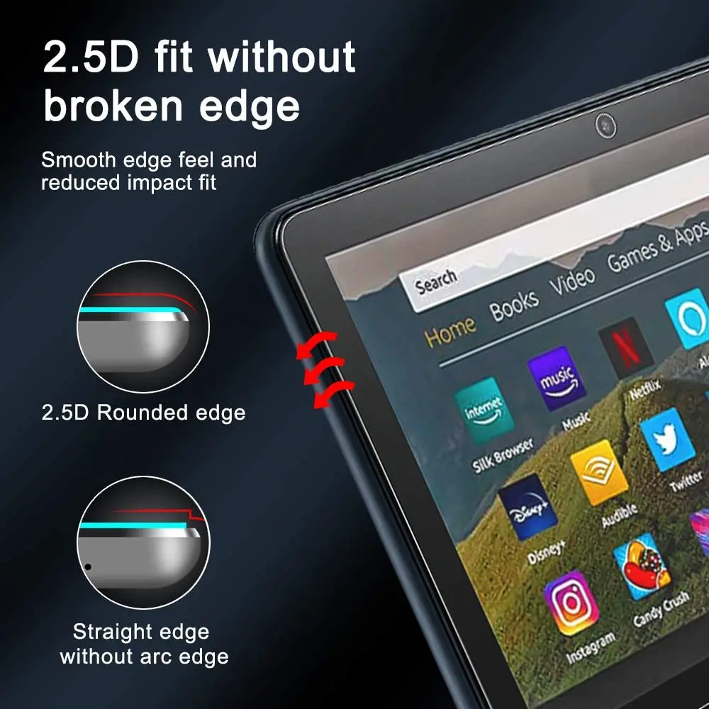 For Amazon fire HD 8 /HD 8 Plus 10th Gen 2020 -9H Premium Tablet Clear Tempered Glass Screen Protector Film Protector Cover For Amazon fire HD 8 /HD 8 Plus 10th Gen 2020 -9H Premium Tablet Clear Tempered Glass Screen Protector Film Protector Cover