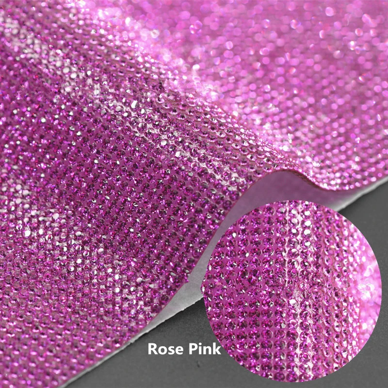 

24x40cm Car Stickers Drill Rhinestones Interior Decoration Supplies DIY Creative Stickers Mesh Cloth Row Drill