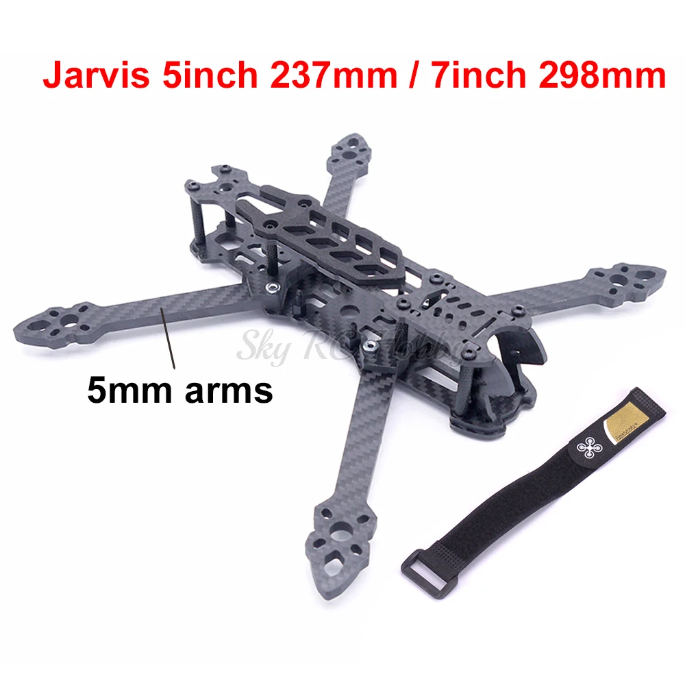Jarvis 5inch 237mm / 7inch 298mm Carbon fiber Quadcopter Frame Kit w