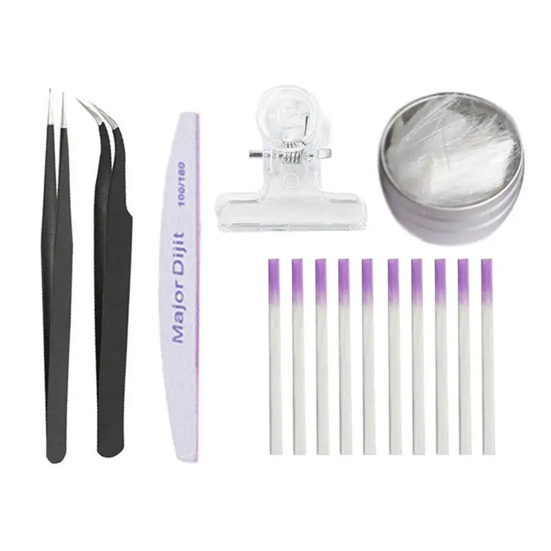 16 шт Бархатный инструмент для наращивания ногтей, набор волокон для наращивания ногтей для женщин