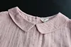 7788 New Summer Women Blouse Japan Style Loose Peter Pan Collar Short Sleeve Tops Casual Pullover Shirts Women 5