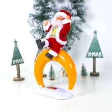 Рождественская электрическая Музыкальная кукла, электрическая Рождественская музыкальная Танцующая кукла с световым эффектом, домашний Рождественский Декор, подарок для детей