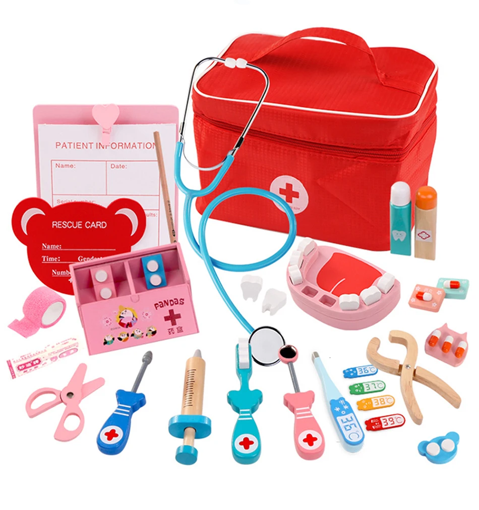 Детский набор доктора игрушки, Детский чемодан, медицинский набор, косплей, ролевые игры, стоматолога, медсестры, имитация, медицинская коробка, Подарочные игрушки для детей