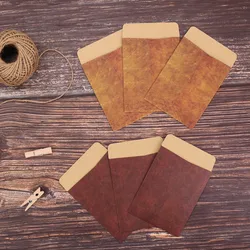 Coloffise – petites enveloppes Vintage en papier Kraft brun, 8x10cm, pour le rangement des cartes postales, sac à couture, 10 pièces 