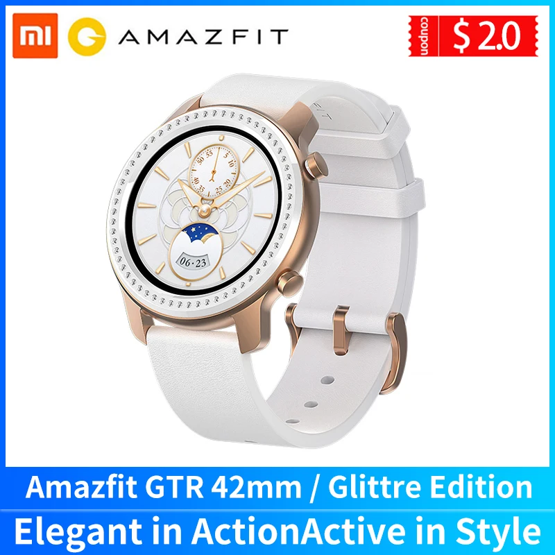 Умные часы Amazfit GTR 42 мм в наличии блестящее издание 5ATM 12 дней автономной работы