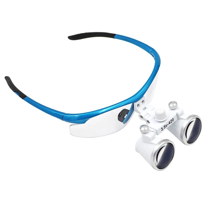  3.5X Magnification Binocular Dental Loupe Surgery Surgical Dentists Magnifier with Headlight LED Li - 4000552485685