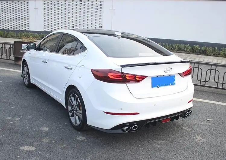 Спойлер для Hyundai ELANTRA 2016 2018 задний спойлер ABS диффузор переднего бампера защитные