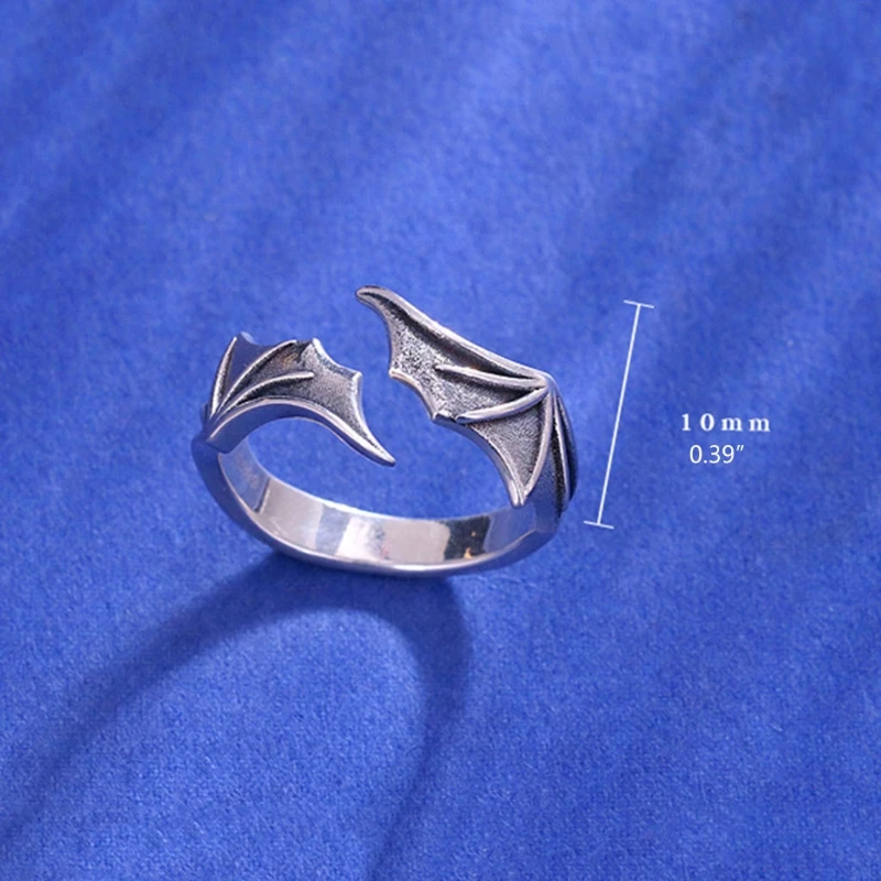 Couples Rings Angel Demon Wing For Women Men Matching Best Friend Trendy Promise Ring for Teen Thumb Jewelry Engagement