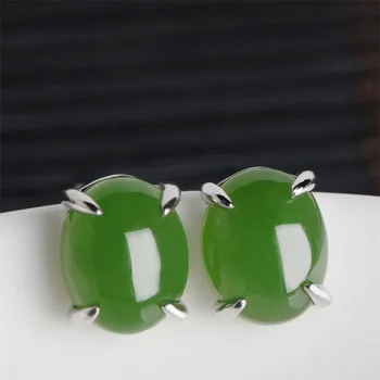 

2020 Rushed Hot Sale Jasper Paws With Hetian Jade Earrings For Women With Fashionable Russia Contracted Sterling